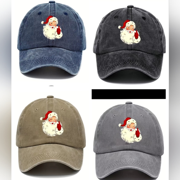 New vintage Santa Claus baseball fitted cap hat - Picture 2 of 7